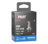 Pilot 57643 12/24V Halo Led Uranus Series, kit conversione a Led - (H7-H18) - 20W - PX26d / PY26d-1-1 pz - Scatola