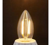 Lampadina LED Lindby, a candela, E14, 2 W, trasparente, 2.700 K LINDBY