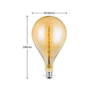 Lampadina LED Lucande E27 A160 4W 2.700K dimmerabile ambra LUCANDE