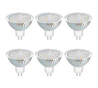 Lampadina LED MR16 GU5.3 12V 3W Luce Calda 3000K Ø50mm 120 Gradi 300LM 20W Alogene Equivalente per Bagno Cucina Non-Dimmerabile Set di 6