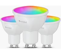 Nanoleaf Lampada LED opaca GU10, 3 lampadine RGBCW dimmerabili, 16 milioni di colori, 400 lumen, controllo vocale WiFi Bluetooth (Compatible con Alexa, Apple), decor soggiorno e camera da letto