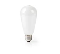 Nedis Smartlife ST64 - Lampada LED a filamento, Wi-Fi, E27, 500 lm, 5 W, luce bianca calda, 2700 K, vetro