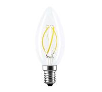 Lampadina LED Oliva a filamento 4 W, E14, C35, 3.5 x 9.9 cm, Dimmable