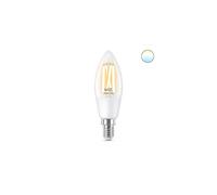Lampadina LED oliva filamento trasparente C35 E14 WiFi