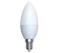 LAMPADINA LED OLIVA VETRO BIANCO 5,5W, 470LUMEN, 2.200K-2.700K-3.000K D.3,7CM H. 10CM ATTACCO E14