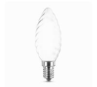 Lampadina Led Opaca a Filamento E14 C35 a tortiglione 4W Bianco caldo 2700K Novaline