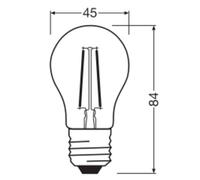 OSRAM Lampada LED Star mini a forma di sfera P15 a filamento, 2700 K bianco caldo, 1 W, E27, trasparente, 136 lm, 15.000 ore, per lampade da tavolo, lampade decorative, illuminazione d'accento