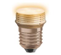 OSRAM LED Star Flat da 3,5 W (come 28 W), 300 lm/2700 K, 827 bianco caldo, satinato, plastica nera, con filettatura E27, non dimmerabile, diametro 35 mm.