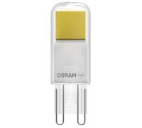 Osram Lampada LED LED PIN in vetro trasparente, da 2,6 W per 320 lm, luce bianca calda da 2700 K, multicolore, attacco retrofit G9, CRI 80, EEK E, diametro 17 mm.