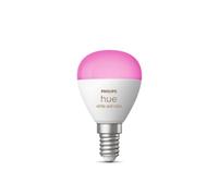 Philips Hue White and Color Ambiance Sferetta Smart LED, Attacco E27, 5.3W, Luce Bianca o Colorata, Dimmerabile, Controllo con Bluetooth e Hue App, Funziona con Alexa, Google Assistant e Apple HomeKit