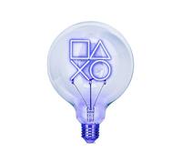 Paladone, Lampadina neon a LED decorativa PlayStation con attacco a vite E27, per lampade con compatibilità Edison, regalo gaming da collezione con licenza ufficiale, per camere da letto e case