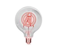 Paladone Lampadina LED decorativa Avengers Neon attacco a vite E27 con logo - Licenza ufficiale