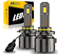 Lampadina LED per auto AILEO 9006 Hi/Lo con cambio libero, nuovo chip di illuminazione CSP LED migliorato, aumento della luminosità del 600%, 24000LM, cancellatore di errori integrato.