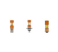 Lampadina LED per moto 3 Facce 12-80V Alta per luminosità Lampadina(BA20D) | Design a 3 facce, per raggio luminoso , cieca, ideale per notte e per nebbia, alta sicurezza