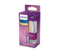 Philips Lampadina LED Candela a Filamento E14 – Equivalente 60W Luce Bianca Calda Non dimmerabile