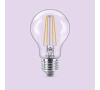 Philips LED Classic Lampadina Goccia, equivalente a 60 W, trasparente, attacco E27, Luce Bianca Calda 2700K, confezione da 6