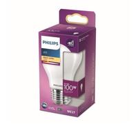 Lampadina LED Philips Equivalente 100W E27 Bianco caldo Non dimmerabile, Plastica