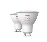 Philips Hue Faretto Smart GU10, Luce Bianca e Colorata (2 pezzi), 400lm, Compatibile con Bluetooth, Controllo vocale con Alexa, Apple Home e Google Assistant