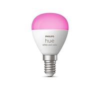 Philips Hue White and Color Ambiance Sferetta Smart LED, Attacco E27, 5.3W, Luce Bianca o Colorata, Dimmerabile, Controllo con Bluetooth e Hue App, Funziona con Alexa, Google Assistant e Apple HomeKit