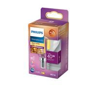 LAMPADINA LED PHILIPS Oliva e Lustre,3W, 2700K, E14
