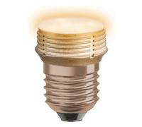 OSRAM LED Star Flat da 3,5 W (come 28 W), 300 lm/2700 K, 827 bianco caldo, satinato, plastica nera, con filettatura E27, non dimmerabile, diametro 35 mm.