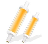 Lampadina LED R7S 118mm 30W Bianco Caldo 3000LM, R7S LED COB equivalente J118 300W Lampadina Alogena, Non Dimmerabile, Angolo del Fascio 360°, Senza Sfarfallio,Warm White 2pcs,78mm 15w