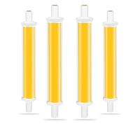 Lampadina LED R7S 118mm 30W Bianco Caldo 3000LM, R7S LED COB equivalente J118 300W Lampadina Alogena, Non Dimmerabile, Angolo del Fascio 360°, Senza Sfarfallio,Natural White 4pcs,118mm 30w