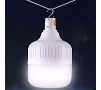 Lampadina LED ricaricabile USB portatile da campeggio con lampadina LED di emergenza per interruzioni di corrente, uragano, emergenza, escursionismo, pesca, barbecue da giardino, confezione da 1