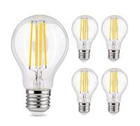 Lampadina LED sfera a filamento da 8 watt E27 Luce calda 3000K risparmio energetico 880 lumen lampada per illuminazione interna 220 V 5 pezzi