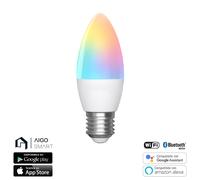 Aigostar Lampadina LED E27 C37 Mesh RGB CCT Smart Dimmerabile Candela 5 Pezzi