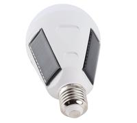 Lampadina LED Solare 12W E27 Bianca Fredda, Portatile con Batteria al Litio 1200mAh, IP65 per Interni ed Esterni, Campeggio ed Escursionismo