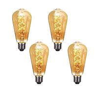 Lampadina LED ST64 E27 Filamento Vintage Lampada 6W Dimmerabile Bianco Caldo 2700K Edison Vintage Lampadina Antica Lampadina Ideale per Nostalgia e Illuminazione Retro in Casa Caffetteria Bar 4 pezzi