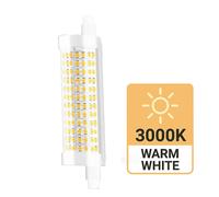 Lampadina led tubolare con attacco R7S 19 WATT luce bianca calda naturale 300° [EEK: E]