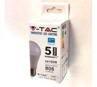 LAMPADINA LED V-Tac Chip Samsung E27 9W 4000K VT-210 229 Bianco Naturale 10pz [EEK: A+]