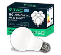 LAMPADINA LED V-Tac E27 8.5W A60 6500K - VT-2099 217262 - Bianco Freddo 100pz