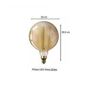 LAMPADINA LED VINTAGE MAXI GLOBO G200 E27 230V 5W 25W 2000K FILAM. PHILIPS