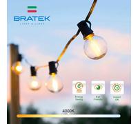 Lampadina LED Vintage Miniglobo E14 Filamento Luce Calda Fredda Natural 6W Sfera [EEK: E]