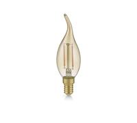 LAMPADINA LED WIRE CANDELA AMBRA INTENSITA' REGOLABILE CON UINTERRUTTORE 4W, 400LUMEN, 2.700K D.3,5CM H. 10,8CM
