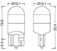 OSR 2825DWNB-2 - LED PER AUTO, W5W, W2.1x9.5d, NB Gen2, confezione da 2 pz
