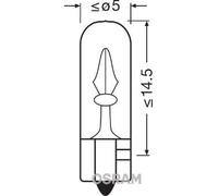 Osram Lampadina Original Line 12V 1,2W Base a cuneo W2x4,6d 10 pezzi