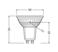 Lampadina OSRAM LED a riflettore GU10 2,5W 100° 2.700K confezione da 3 Osram