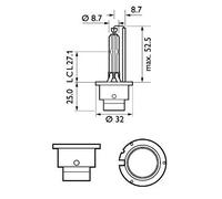 Lampada allo xeno PHILIPS D4S Xenon Vision 42V, 35W