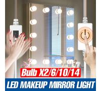 Lampadina per specchio per trucco a LED Lampada da toeletta Dimmerabile Casa Bagno Camera da letto Specchi Decorazione Illuminazione Bianco/Rosa USB DC 5V