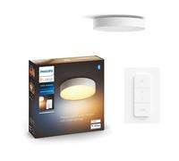 Philips Hue Enrave, Plafoniera Smart LED, Piccola, Bianco | Luce bianca da calda a fredda, 9.6 W, Controllo vocale e via Bluetooth, Telecomando Dimmer Switch incluso, Smart Home