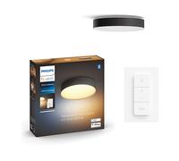 Philips Hue White Ambiance Enrave, Plafoniera Smart, Extra-large, con Bluetooth, 48 W, Telecomando Dimmer Switch Inlcuso, Nera