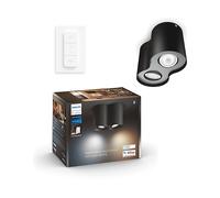 Philips Hue White Ambiance, faretto LED a 2 luci, nero Philips Hue