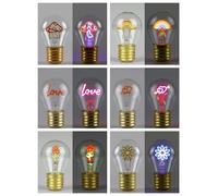 Lampadina ricaricabile A70 5V con una freccia attraverso il cuore che modella la lampada da camera da letto decorativa creativa dimmerabile in plastica