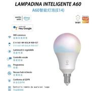 Lampadina Smart Intelligente LED 8W E14 A60 WiFi RGB CCT 806 Lumen Casa Desing