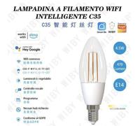 Lampadina Smart LED Filamento a Candela C35 E14 WiFi Intelligente WIBY Casa