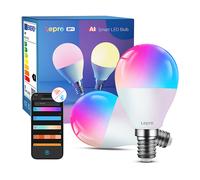 LAMPADINA SMART LEPRO AI BP1 G45 E14 RGB, Wi-Fi, Bluetooth, comp. Alexa e Google, Dimmerabile
